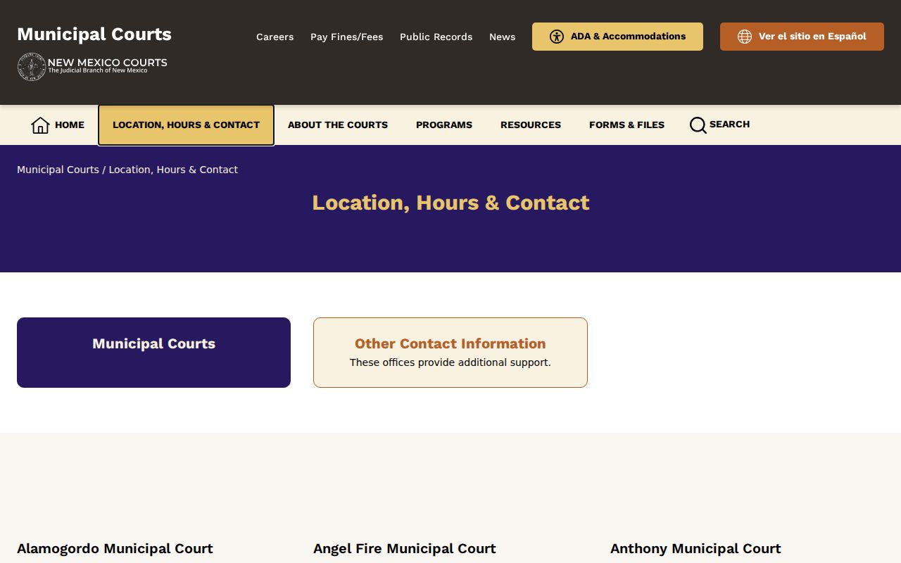 Aztec court docket municipal directory for traffic and record access
