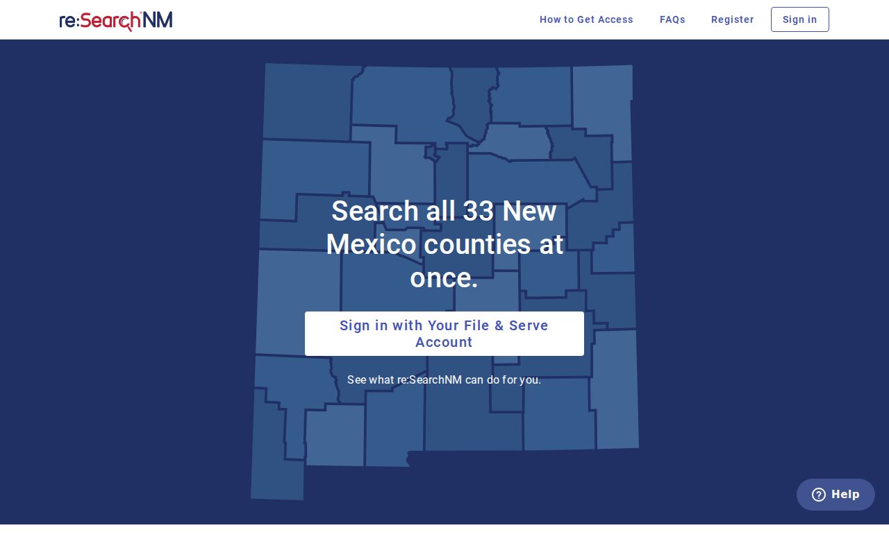San Juan County case lookup registered reSearchNM document access landing page