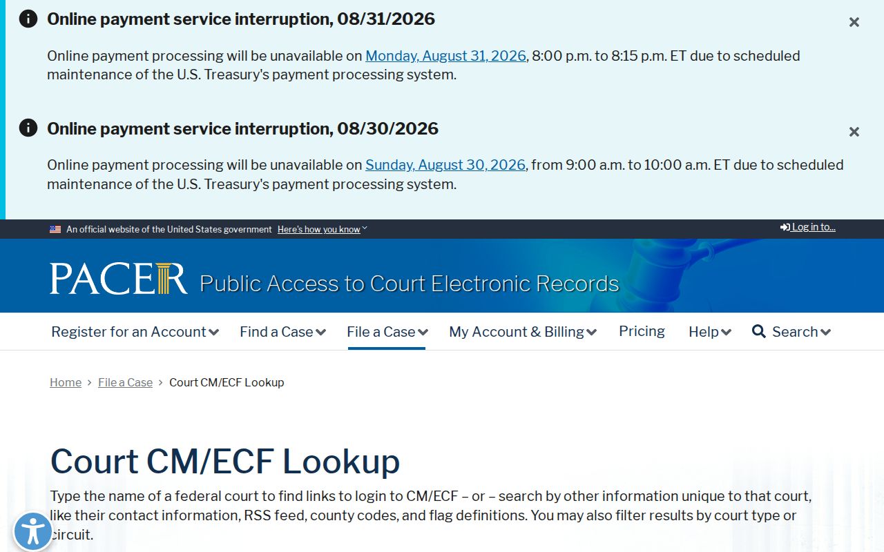 San Juan County case lookup federal PACER court search source
