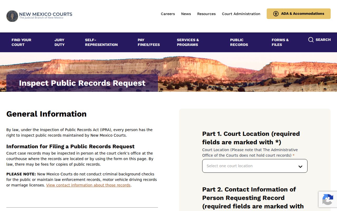 San Juan County court records IPRA request form