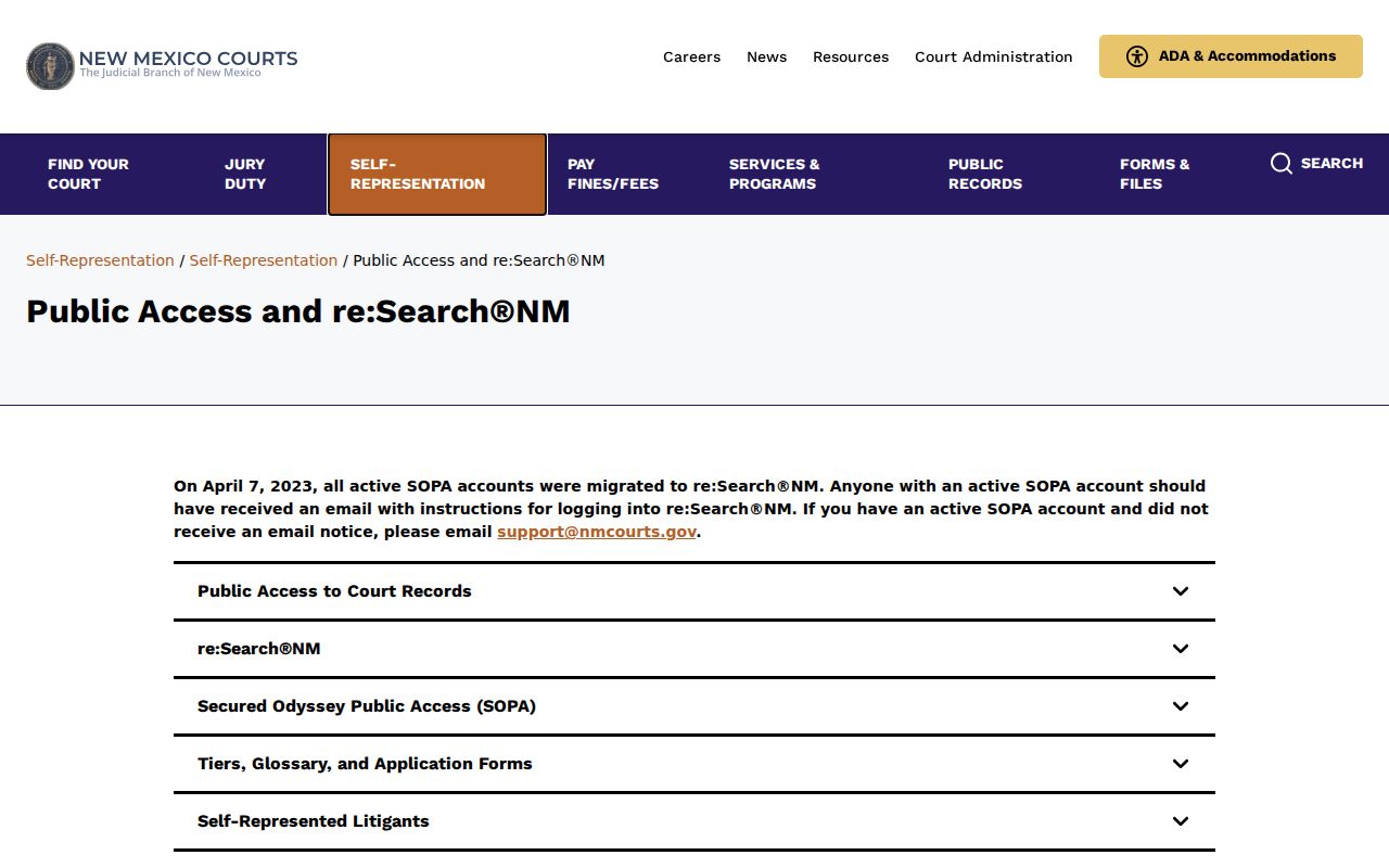 Kirtland court record access through New Mexico public Case Lookup and re:SearchNM